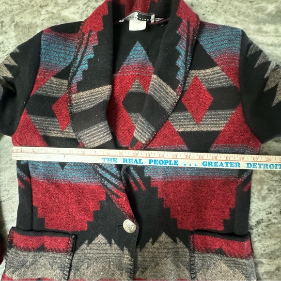 Rhonda Stark southwest aztec wool-blend blazer size small (B1) - Picture 6 of 9